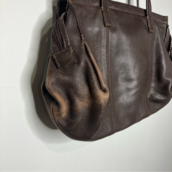 J. Jill brown leather shoulder bag medium size 12.75” x 11” - Picture 5 of 12